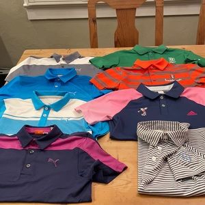 Boys Youth small/medium golf shirts